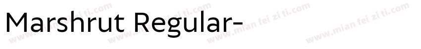 Marshrut Regular字体转换